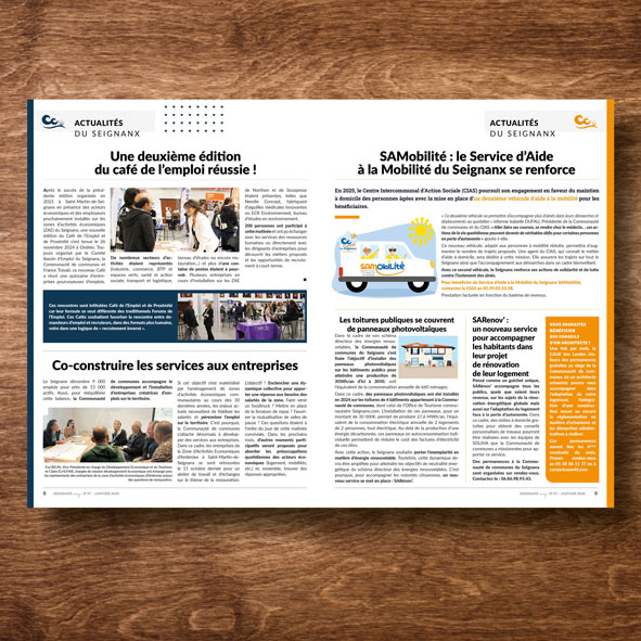 Magazine communautaire de la communauté de communes du Seignanx dans le sud des Landes - Janvier 2025