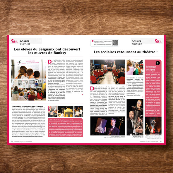 Magazine communautaire de la communauté de communes du Seignanx dans le sud des Landes - Janvier 2025