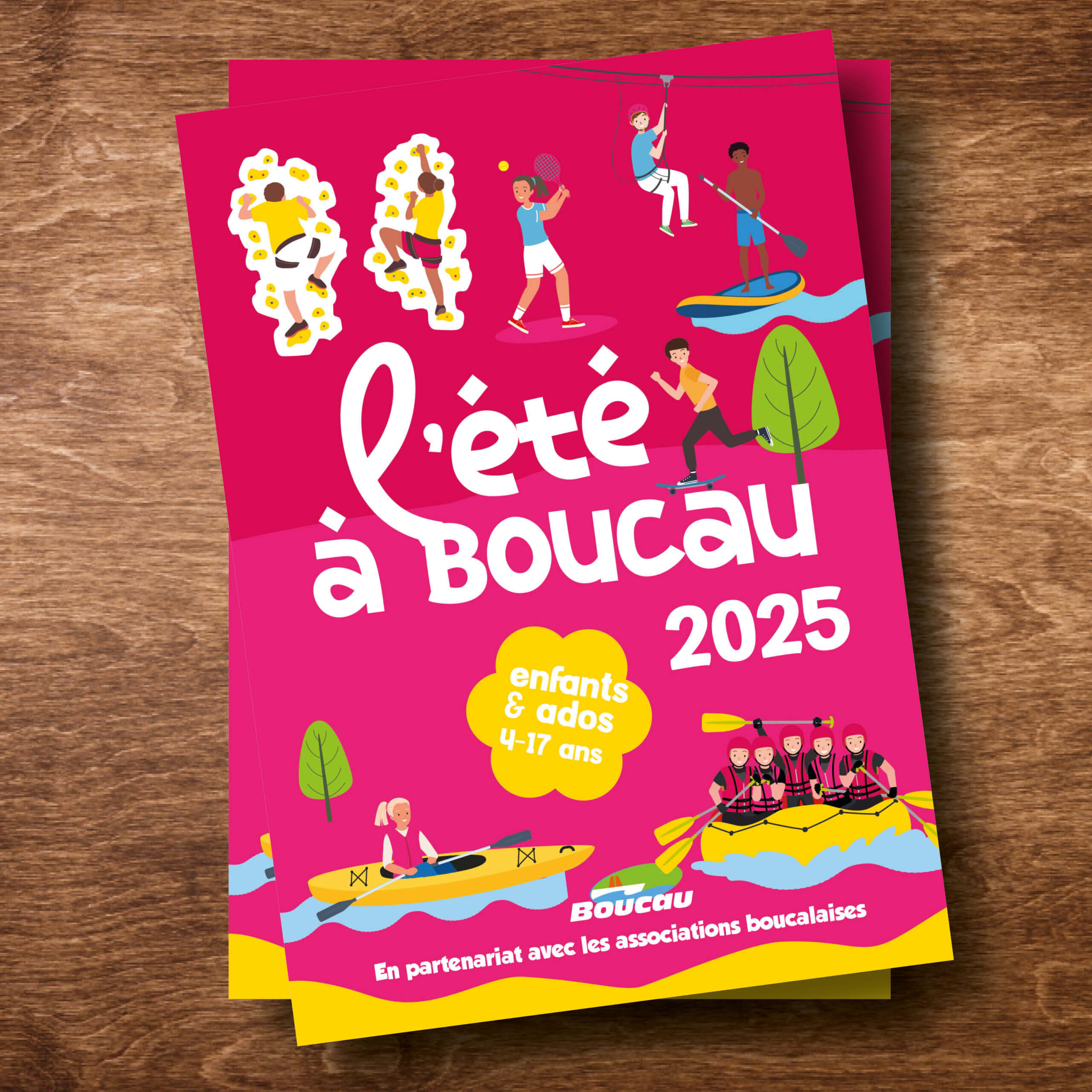 Pass Loisirs été 2025 de Boucau : charte graphique, mise en page et illustrations