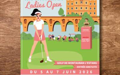 Affiche Arkea Montauban Ladies Open : création graphique pour un tournoi international de golf féminin