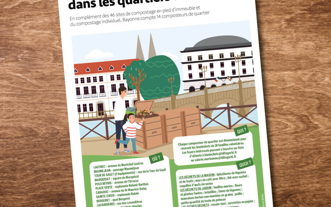 Infographie compostage urbain à Bayonne : comprendre où et comment trier ses biodéchets